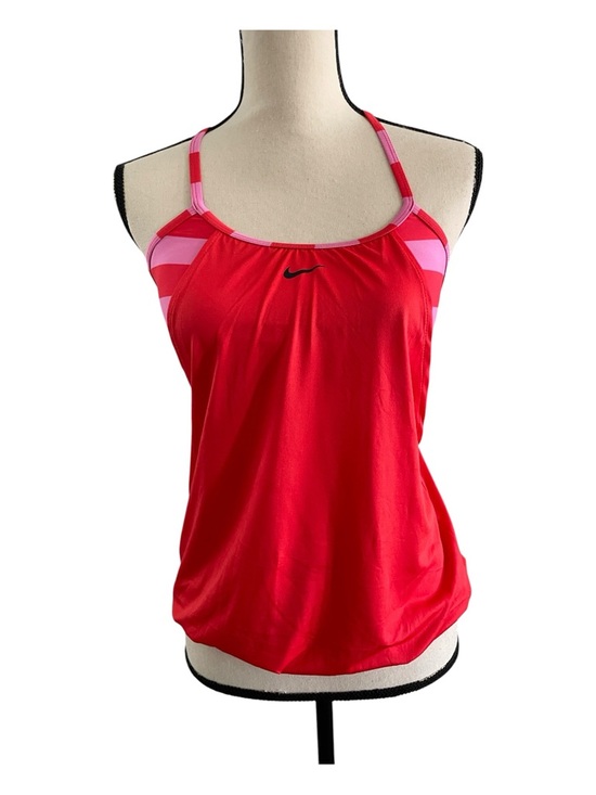 Nike Other - ♥️Women's♥️Nike Statement Red & Pink
Stripe Layered Tankini- Size (S)
